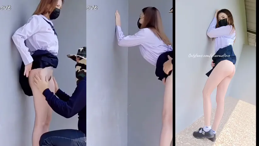 คลิปหลุด charmoflove ยั่วคนงานก่อสร้างแอบเย็ดข้างกำแพงห้ามพลาด